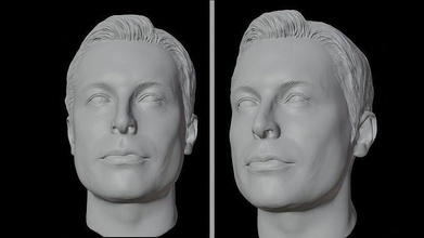 elon misk baş 3d şöhret vesika heykel elonmusk bilim karakter adam yüzeysel anatomi boşluk sanat heykeller 3dmodeling uvmapping 3d print model - Mito3D