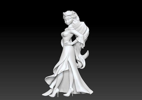 Elsa dondurulmuş hayran Sanat 3d Yazdır model alt sıfır ölümlü kombat heykeller Mesih hurda Anna akrep 3d print model - Mito3D