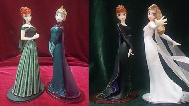elsa anna couronnement frozen2 pack 3d impression modèle congelé figurine statue fille femme mode art sculpture sculptures femelle 3d print model - Mito3D