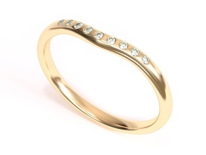 elsa murs mariage bande ring2 diamant bague bijoux imprimable bijou platine tiffany luxe argent l'amour or ensemble valentin anneaux mode 3d print model - Mito3D