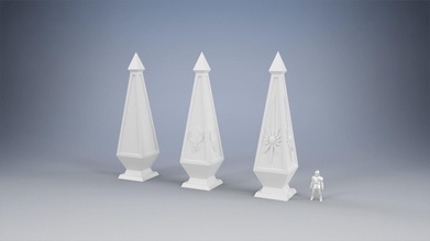 edel elfen obelisk 10mm kriegsmeister elfenblüten ausgezeichnete miniaturen walddrache landschaft terrain spiele spielzeuge 3d print model - Mito3D