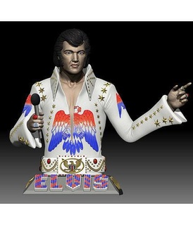 Elvis Presley busto coleccionable figura recuerdo cultura artista celebridad estatua retrato pintar cepillo Arte 3d esculturas impresión rebaja zbrush escultura rock 3d print model - Mito3D