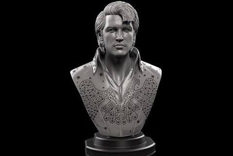 elvis presley büst şöhret heykelcik minyatür heykel benzerlik michael jackson madonna freddie beatles lennon 60s şarkıcı karakter heykeller müzik sanat 3d print model - Mito3D