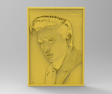 Elvis Presley büst rock'n'roll star şarkıcı kral Aaron Kaya heykel 60s müzik idol Michael Jackson ses gitar Sanat heykeller 3d print model - Mito3D