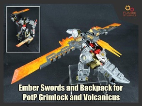 braise épées sac potp grimlock volcanicus transformateurs épée jeux jouets 3d print model - Mito3D