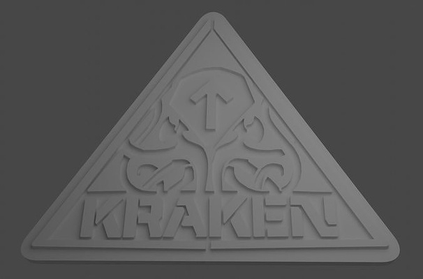 emblema kraken impresión ucrania ejército moda 3d print model - Mito3D