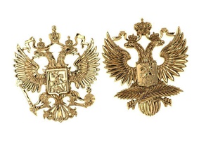 emblem russia two headed eagle coat bas relief replicas art jewelry other 3d print model - Mito3D