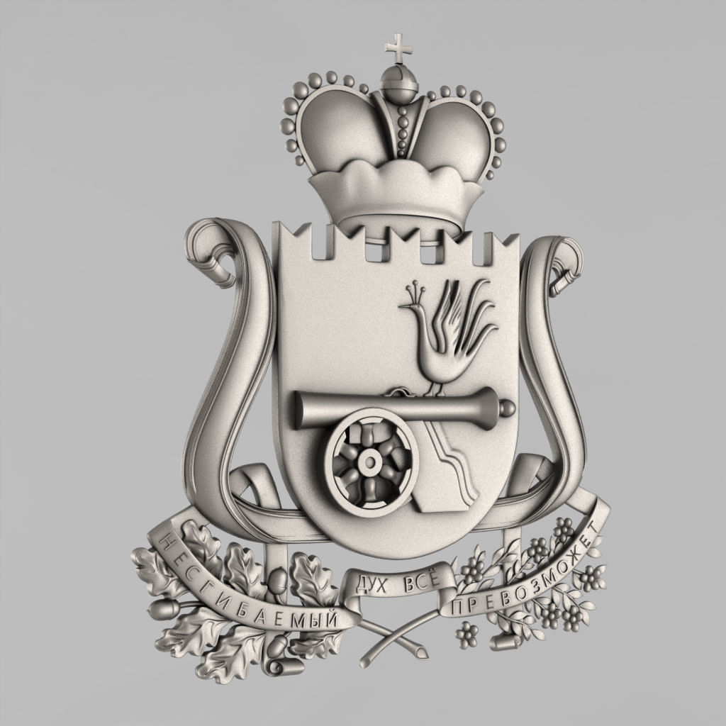 amblemi smolensk bölgesi sanat gerb medalion heraldik kremlin ASA fiyaka taç Rusya diğer 3D print model - Mito3D