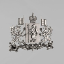 emblema della regione di sverdlovsk art simbolo araldica gerd medalion altri 3d print model - Mito3D
