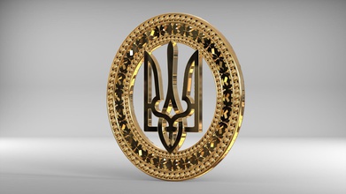 emblem ukraine jewelry ukraine emblem ukraine emblem coat arms coat arms gerb trident symbol jewelry gold golden ornament other