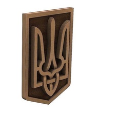 emblem of ukraine typography text crest science engineering 3d print model - Mito3D