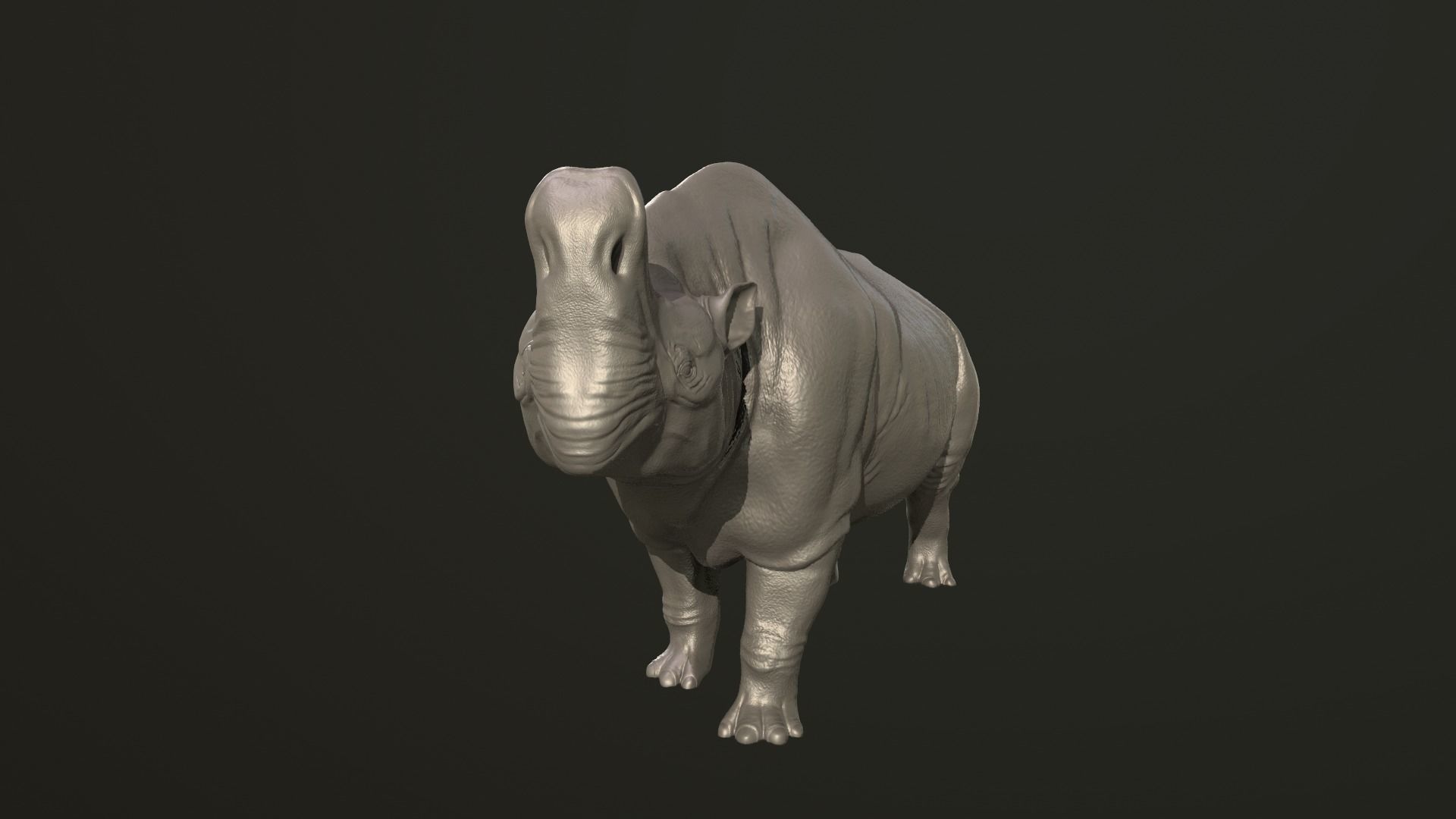 embolotherium rhino dinosaur paleoart extinct tyrannosauru rex creature art sculptures 3D print model - Mito3D
