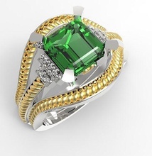 esmeralda nupcial anel joalheria precioso brilhando luxo gema ouro moda imprimível jóia diamante engagem jóias platina Casamento noivado beleza brilhante argolas 3d print model - Mito3D