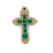an emerald cross atocha shipwreck at mel fisher museum gallery jewelry necklaces 3d print model - Mito3D