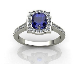 emerald cut diamond ring wedding engagement jewellery gem gemstone sapphire jewelry rings pendant necklace engagem fashion brilliant jewel 3d print model - Mito3D