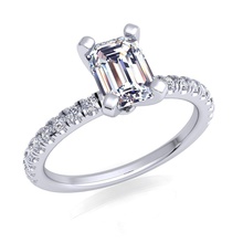 Smeraldo tagliare squillare gioiello nozze Fidanzamento gioielleria diamante argento gemma oro engagement moda sterlina bianca 3d print model - Mito3D