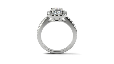 emerald cut ring jewelry gem jewel jewellery wedding engagement diamond gold printible printing rectangle rings 3d print model - Mito3D