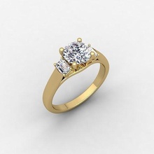 émeraude engagement bague rendre bijou gemme mariage bijoux diamant imprimable or engagem mode sterling blanc brillant solitaire beauté anneaux pendentifs 3d print model - Mito3D