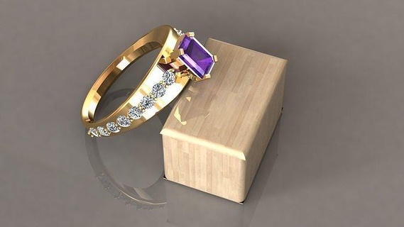 zümrüt yüzük takı gümüş yazdırılabilir altın mücevher bilezik kolye küpe elmas yakut safir sitrin Beyaz Altın gül matris gergedan yüzükler 3d print model - Mito3D