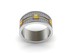 emerald square emaraldsquare emarald diamond ring gem jewelery desigin gold fashion jeweler brilliant beauty silver printable jewelry brillant white rings 3d print model - Mito3D