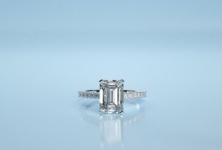 esmeralda pedra noivado anel diamante dourado prata joalheria argolas 3d print model - Mito3D