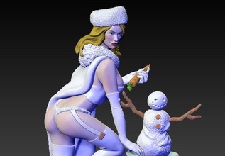 emma frost fan art marvel emma frost comic chacter nswf snowman hero superhero ice frosty christma winter games toys games toys 