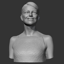 emma taş 3d yazdır model karakter insanlar insan baş vesika büst kadın devlet başkanı kız şirin adam heykel aktris karikatür sanat heykeller 3d print model - Mito3D