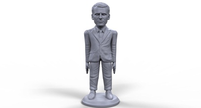 emmanuel macron stylized high quality 3d printable miniature french sculpture tabletop politician political president francais leader board game statue man person human games toys 3d print model - Mito3D