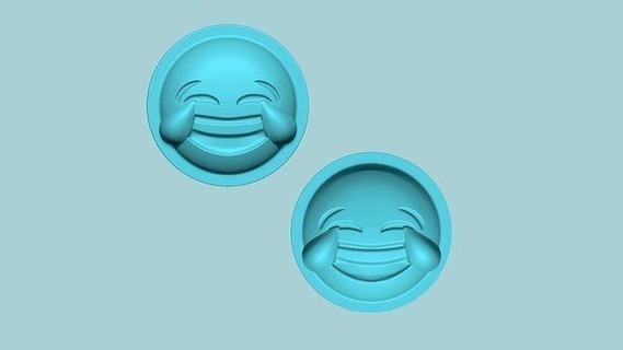 emoji 13 rire pleurer moulage arrangement Eva mousse artisanat chante artisan moule spécial émoticône sourire réagir visage art 3d print model - Mito3D