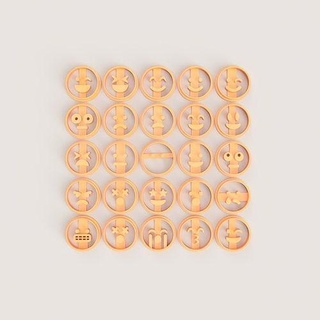 emoji biscoito cortador conjunto Comida bolo argila cozimento biscoitos corte doce casa cozinha jantar 3d print model - Mito3D