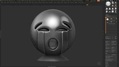 emoji loudly crying face 3d print model emoticon faces emotion icon message phone simbol love san valentin heart whatsapp app expresions character art sculptures 3d print model - Mito3D