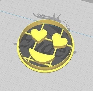 emoji l'amour biscuit fondant coupeur embosseur maison cuisine manger 3d print model - Mito3D
