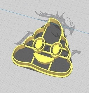emoji caca Galleta fondant cortador estampadora casa cocina comida 3d print model - Mito3D