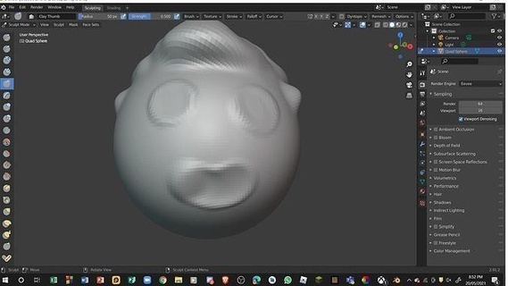 Emoji Gesicht komisch qute Kunst Skulpturen 3d print model - Mito3D