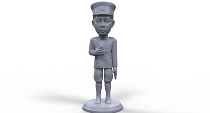 emperor hirohito stylized high quality 3d printable miniature man character people figure ww2 japan nipon board game tabletop general king sculpture figurine axis politician political art sculptures 3d print model - Mito3D