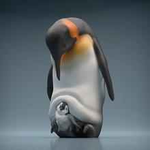 kaiser pinguin 3d drucken tier schnee winter baby marine spielzeug skulptur figur miniatur begleiter realistisch kreatur vorausgesetzt vogel natur statue ozean antarktis kunst skulpturen 3d print model - Mito3D