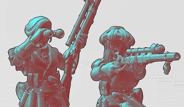 império engenheiros longo rifles warhammerfantasy 28mm miniatura martelo guerra fantasia militares jogos peça jogo brinquedos acessórios 3d print model - Mito3D