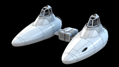 impero maglia indietro bespin twin pod nube macchina stella guerre giochi giocattoli 3d print model - Mito3D