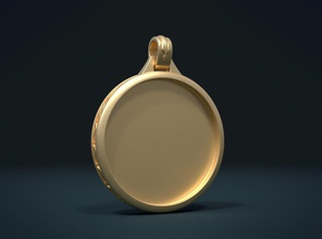 vazio pingente jóias ouro folhas ornamento rodada nada pingentes 3d print model - Mito3D