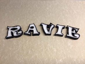 ravie font lowercase uppercase 3d letters stl file write fusion360 homemade hobby sign 3dlettering lettering gadget decorations fonts text 3dmodel 3dprint 3dletters alphabet hand tools diy 3d print model - Mito3D