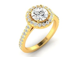 Anordnung Ring Diamant Saphir Weiß Gold Sterling Silber Hochzeit stl cad druckbar Design 3d Schmuck engagem Engagement Solitär vintag Ringe Juwel 3d print model - Mito3D