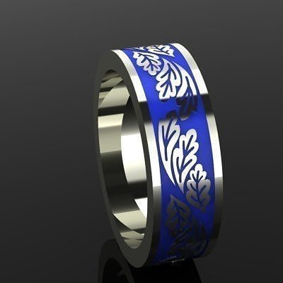 enamel ring gem jewel gold diamond jewelry wedding men beauty fashion precious rings jewellery 3D print model - Mito3D