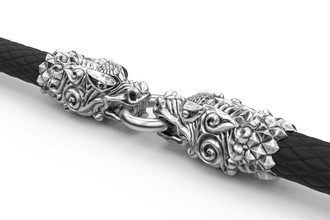 des morceaux de la fin bracelets dragon bijoux les d'argent imprimable livre sterling vintag joyau or mode beauté animaux cad 3d print model - Mito3D