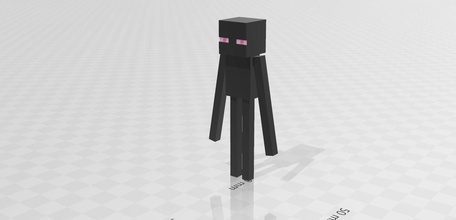 enderman minecraft creeper 3d monster monsters gloss realistic unrealengine4 games toys 3d print model - Mito3D