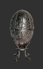 infinito possibilità uovo pasqua luna lepre guardare faberge ornato goffrato coniglietto tattile antico arte sculture 3d print model - Mito3D