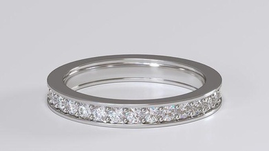 endless ring row us7 us8 rings diamond zircon zirconia cubic tosheraite platinum gemstones 3dprint brilliant ruby sapphire citrine sterling luxury anniversary jewellery jewelry 3d print model - Mito3D