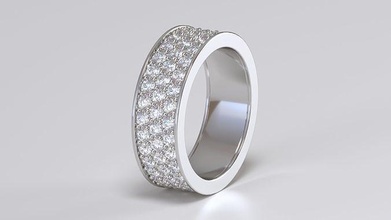 anillo filas us9 us10 aniversario hembra joyería infinito celebracion diamante nupcial prototipos Moda Boda banda eterno espacio joya anillos 3d print model - Mito3D