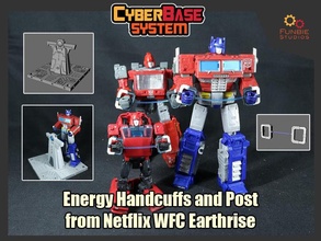 energy handcuff post transformers netflix wfc earthrise cyberbase games toys 3d print model - Mito3D