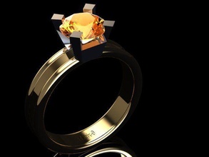 eng 01 ouro argolas pedras noivado casamento joalheria 3d modelo imprimível stl luxo moda anel diamante indiano paquistanês esterlina 3d print model - Mito3D