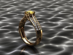 eng 05 Gold Schmuck leuchtenden Platin Luxus druckbar Diamant Ring stl Prototyp entwickeln Sterling Mode Schönheit indisch pakistanisch Hochzeit Engagement 3d Modell Silber 3d print model - Mito3D